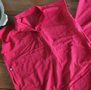 FIGS pop red Rafaela top size small